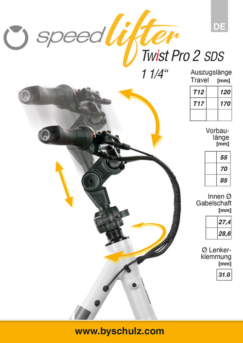 Speedlifter Twist Lenkerverstellung T10 – 25,4 Mm, 39,5 Mm Hülse, Schwarz – Campagnola-kompatibel, 10 Cm